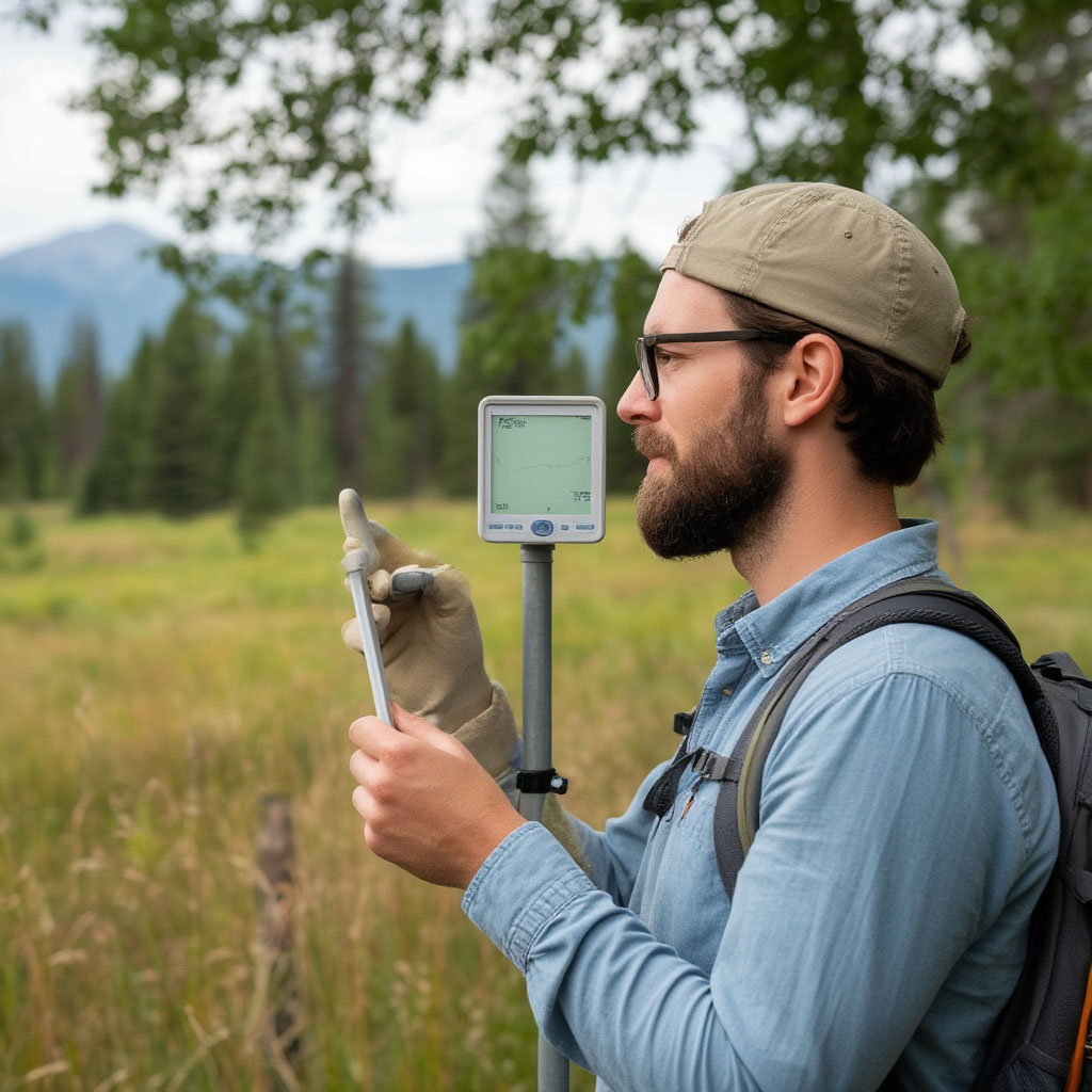 Checking air quality outdoors